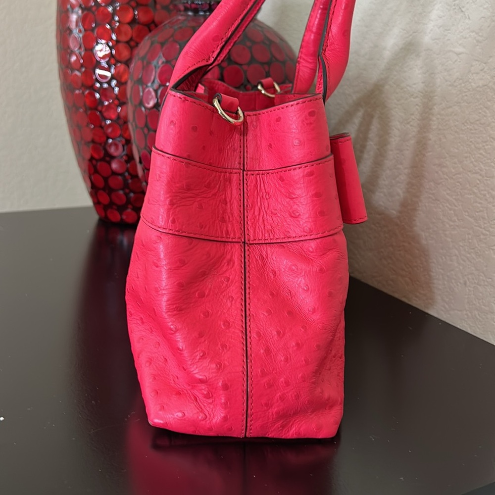 Kate Spade New York Provence Charm City Ostrich-Embossed Satchel – Hot Pink - Picture 10 of 17